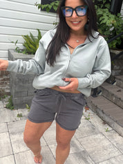 Black Distressed Black Lounge Shorts