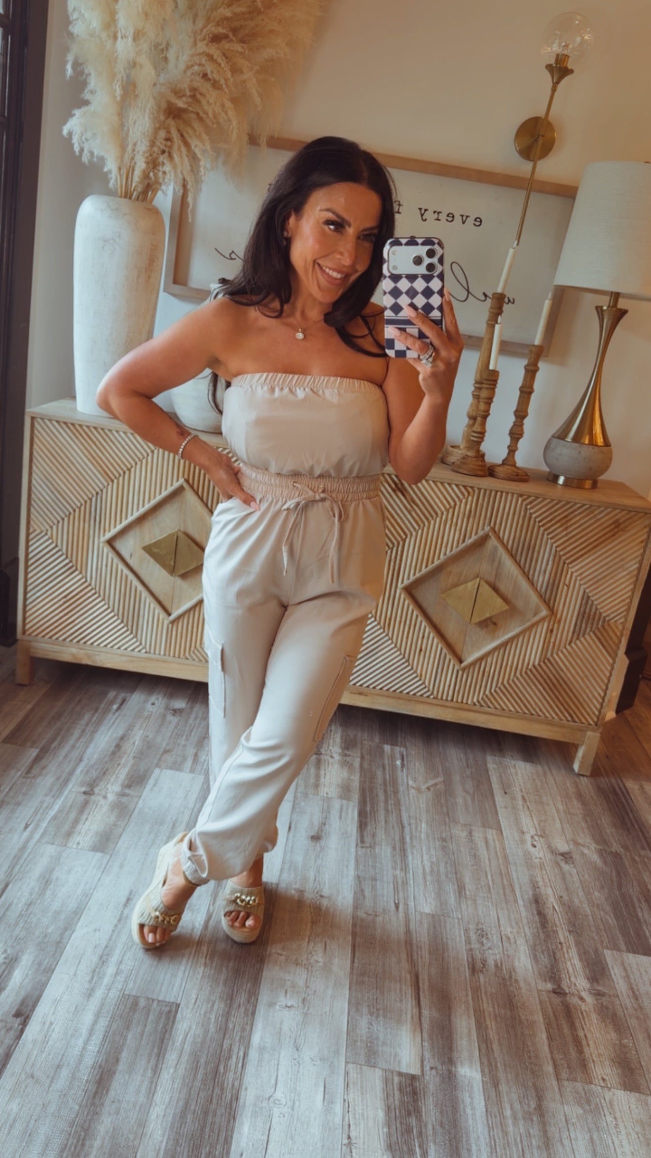 Sassy  Strapless Jumpsuit