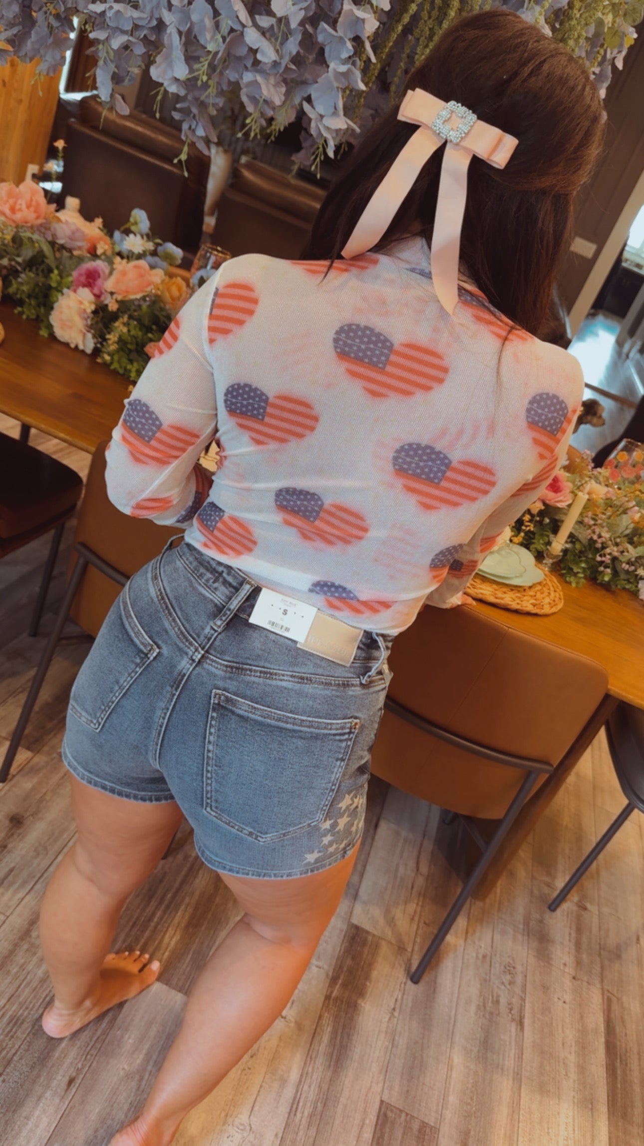 Sassy Americana Mesh Bodysuit