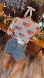 Sassy Americana Mesh Bodysuit