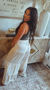 Black Acid Wash Ribbed Tank