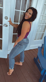 Special A Mid rise Tummy Control Slim Straight Leg Jeans