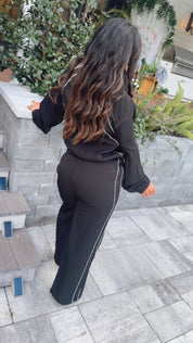 The Greii Lightweight Black and Silver Jacket And Pants Set