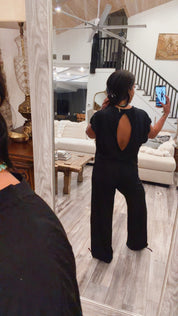 Black Open Back Ultra Soft Rae Mode Top