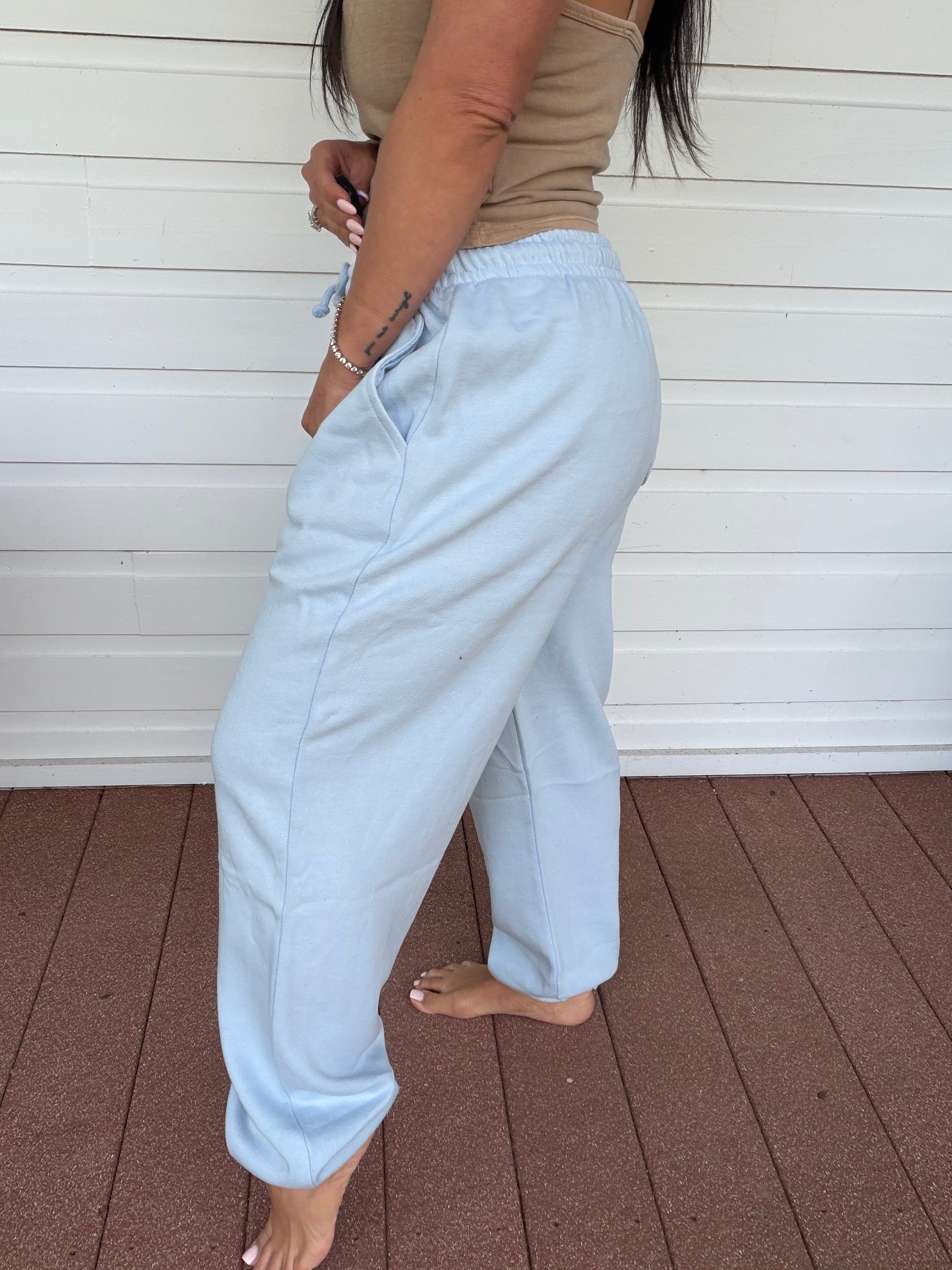 Ultra Soft Long Light Blue Joggers