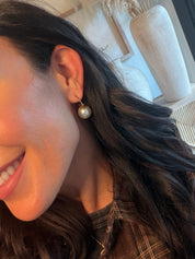 Gold and Pearl Chic Dangle Earring