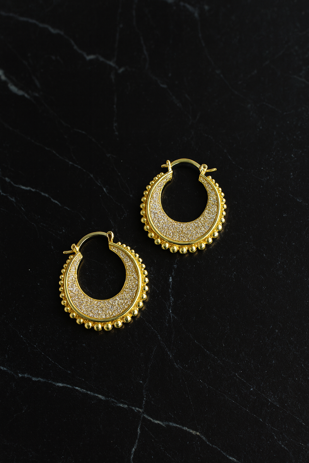 Bella Neane Gold and Crystal Hoop earrings