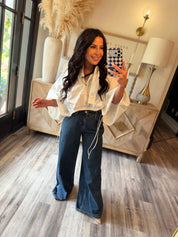 Dark Denim Straight Leg Jeans
