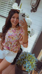 Pink and Violet Chic Top