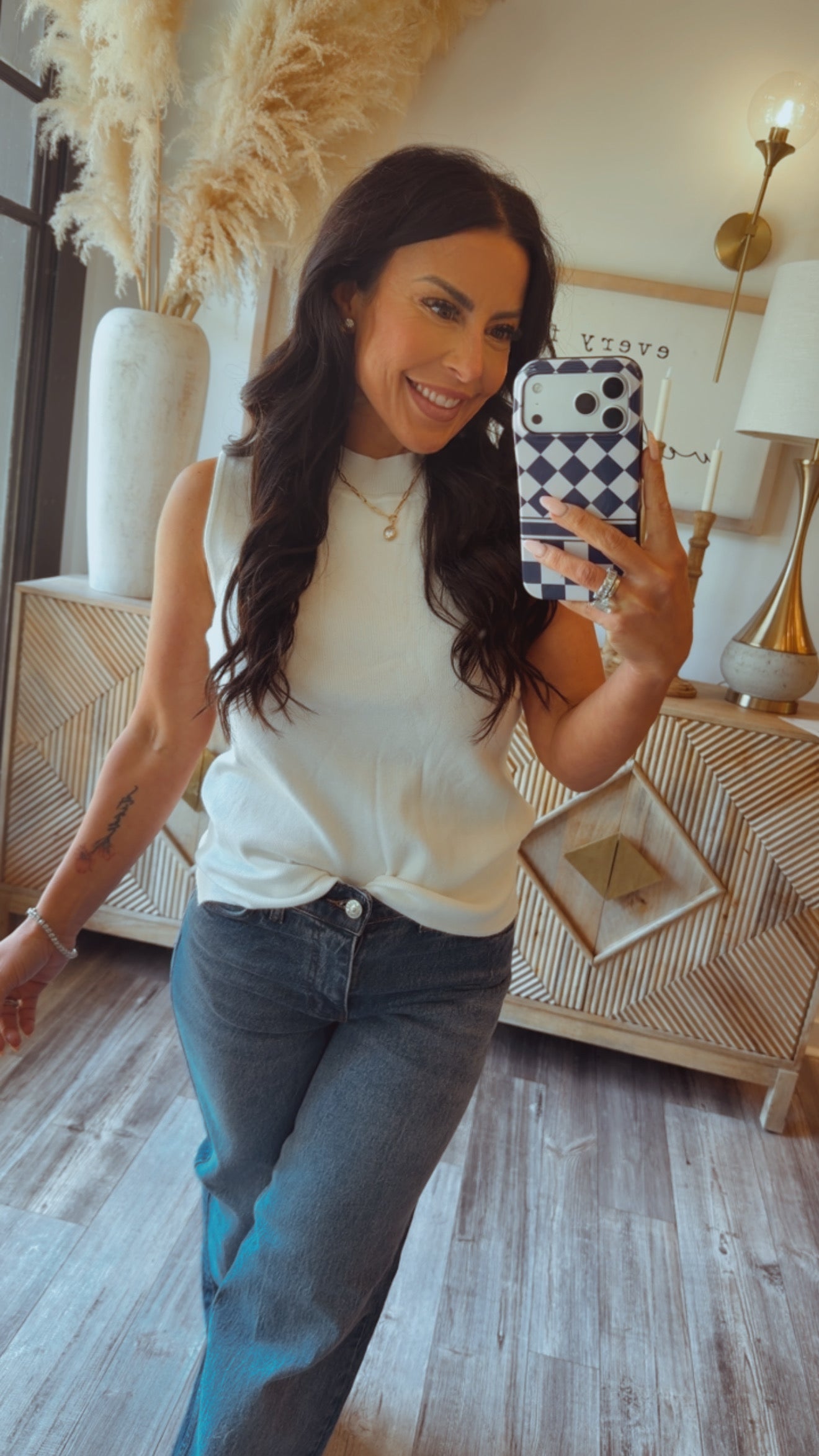 Chic Knit White Soft Elegant Top