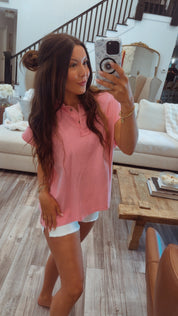 Pink Loose Fit Sleeveless Top