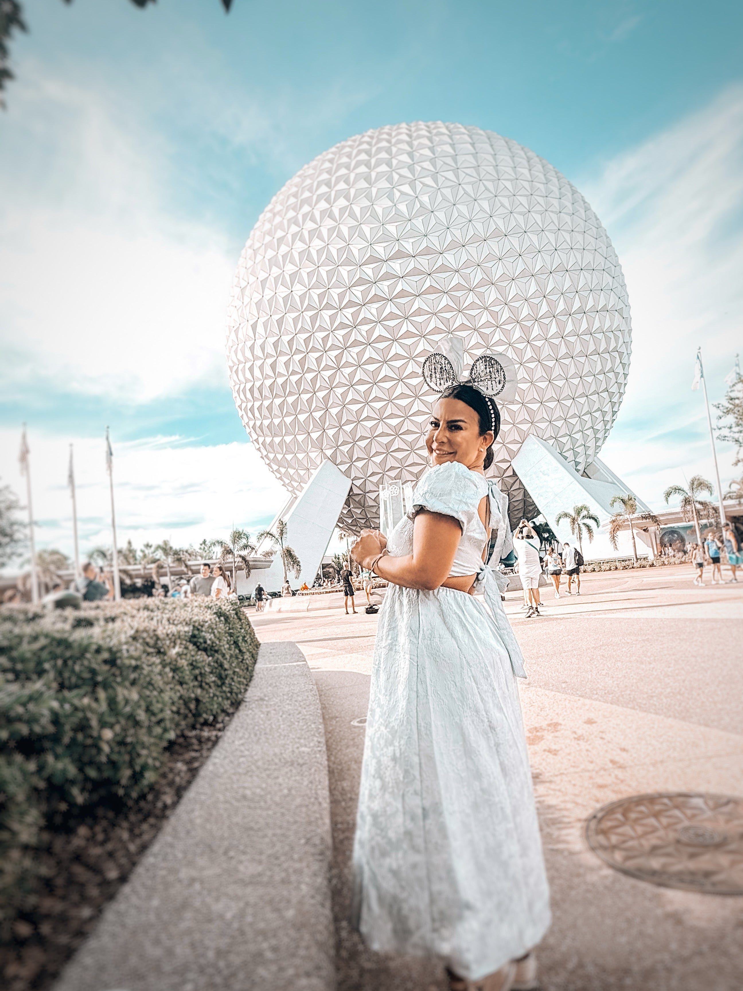 Dusty Blue Floral Midi Dress