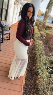 Sassy White Lace Skirt