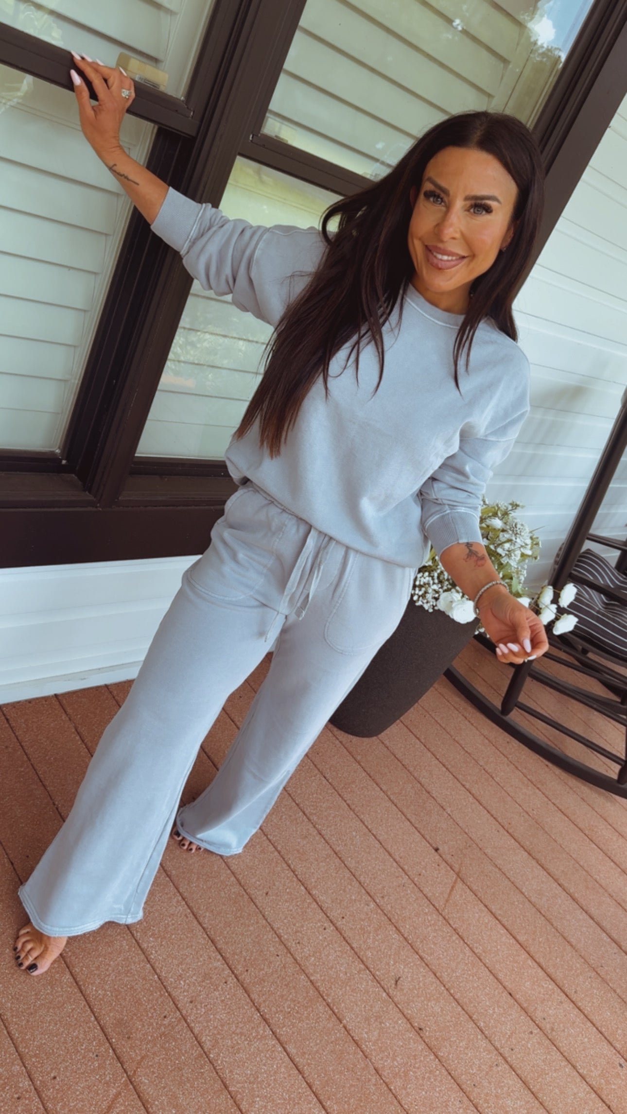 Dusty Blue Lightweight Crewneck