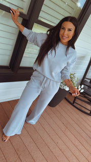 Dusty Blue Lightweight Crewneck