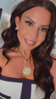 Chan Sutt Gold Coin Pendnat Necklace