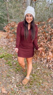 Dark Cherry Ultra Soft  1/4 Zip Skort Romper