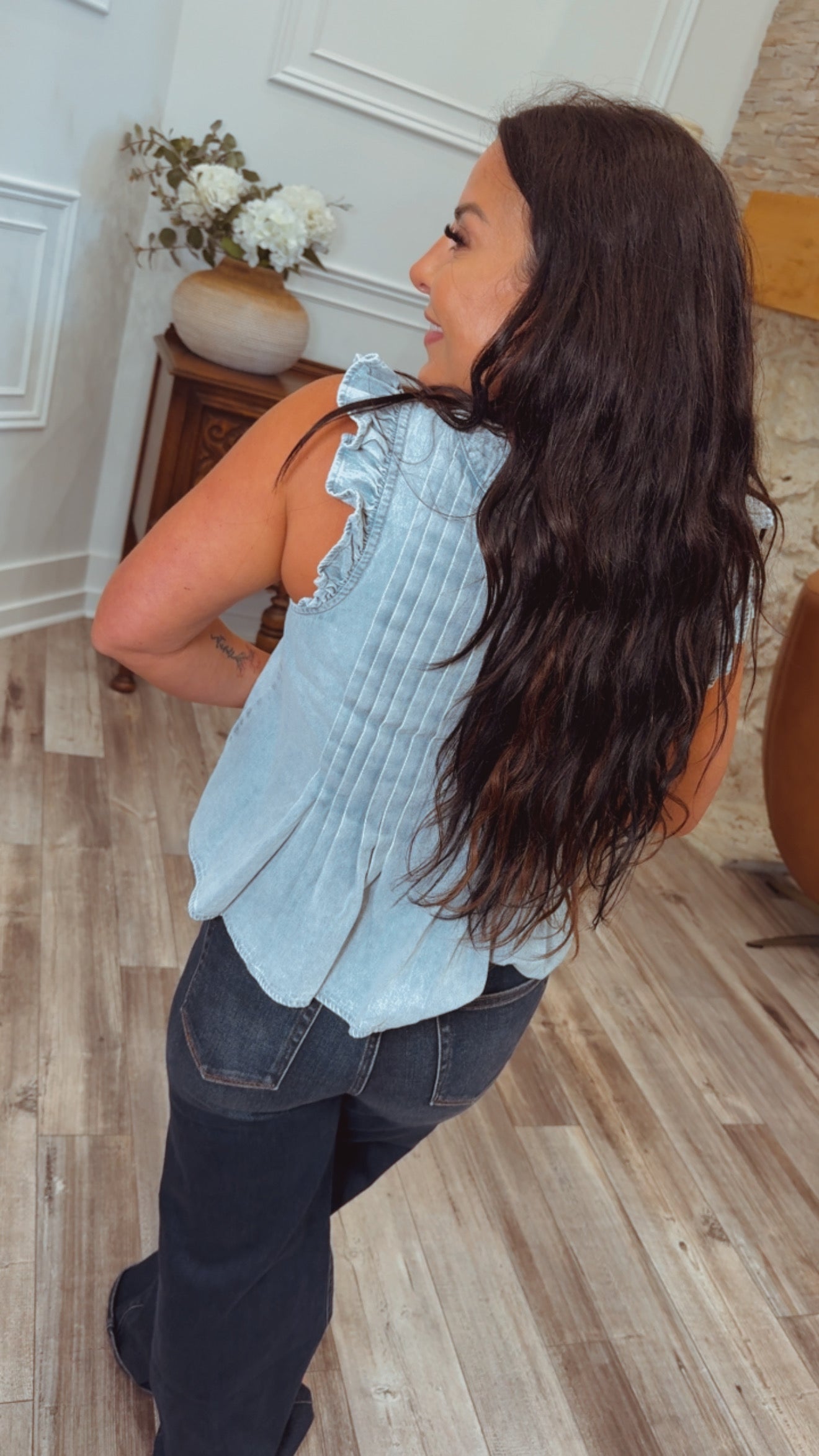 Stitch and Co Light Wash Denim Top