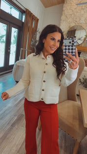 Cream Chic Button Up Cardi