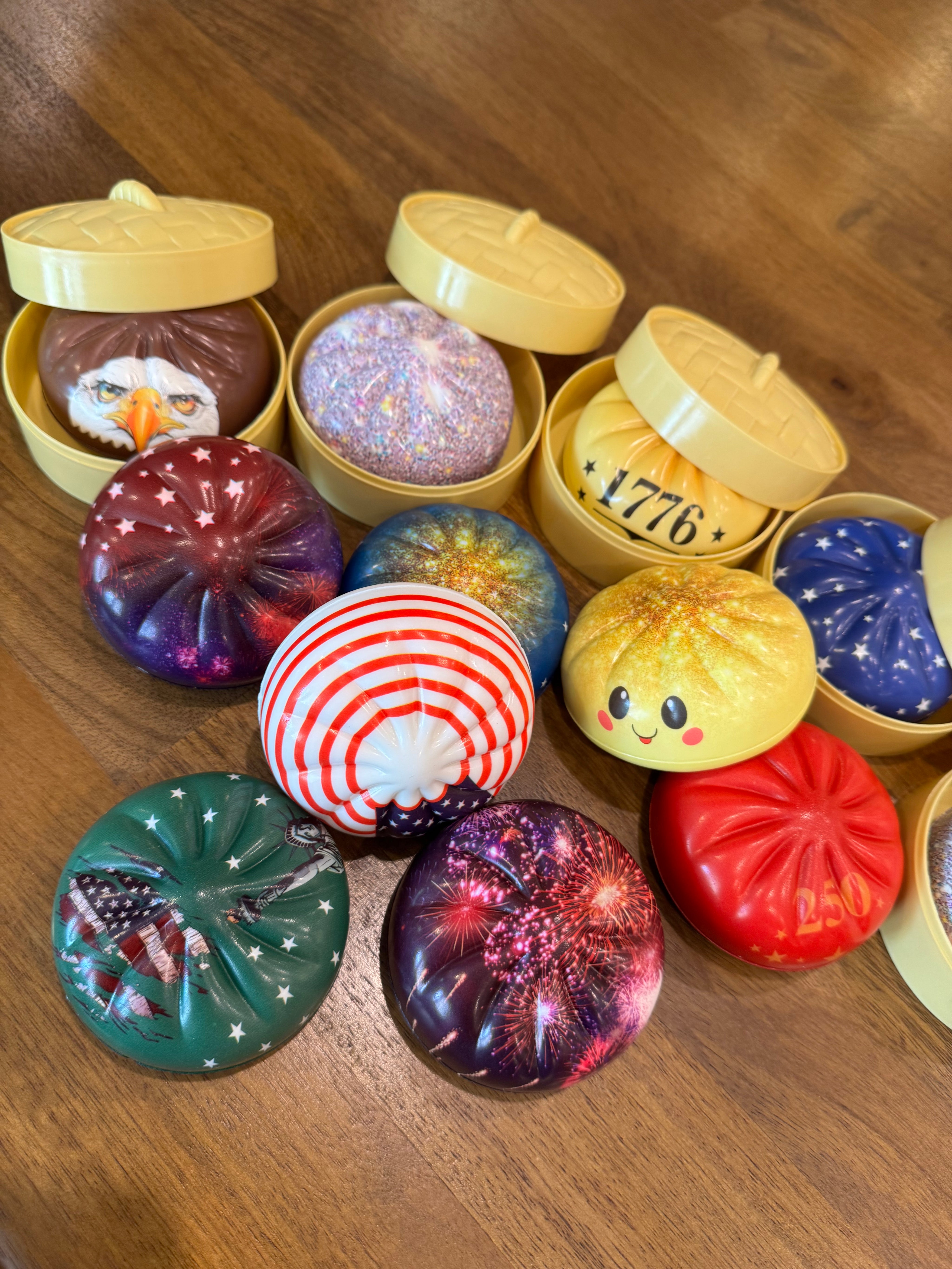 Red White And Blue USA Dumpling Mystery Squishy