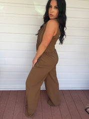 Diva Mocha  Sparkle Vest and Pants Set