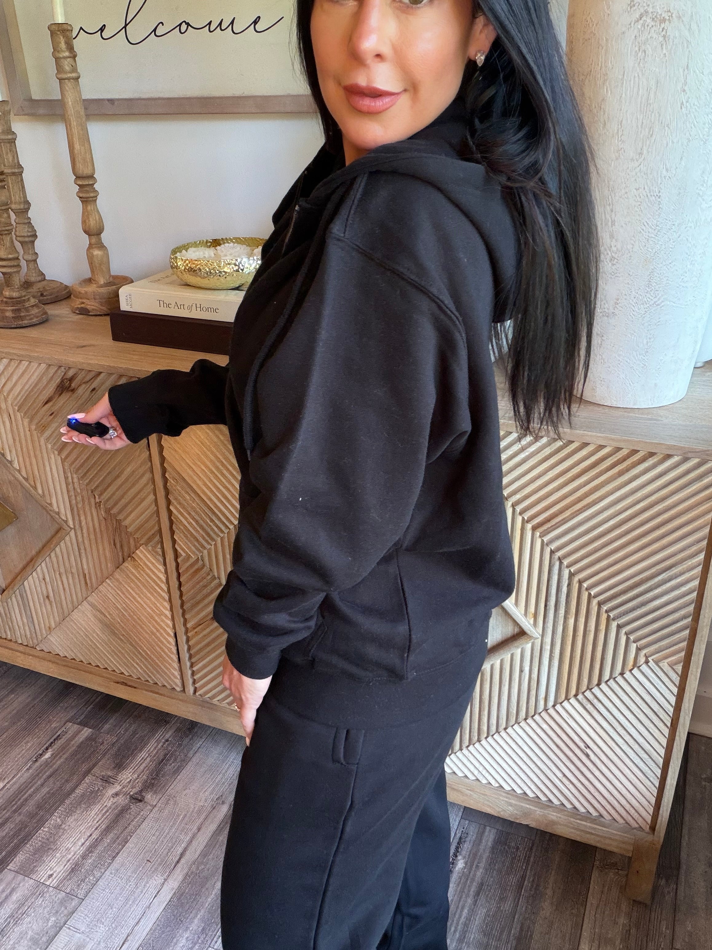 Ultra Soft Black Zip Up Hoodie