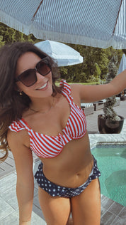 DTW Exclusive Navy and White Star Bathing Suit Bottom