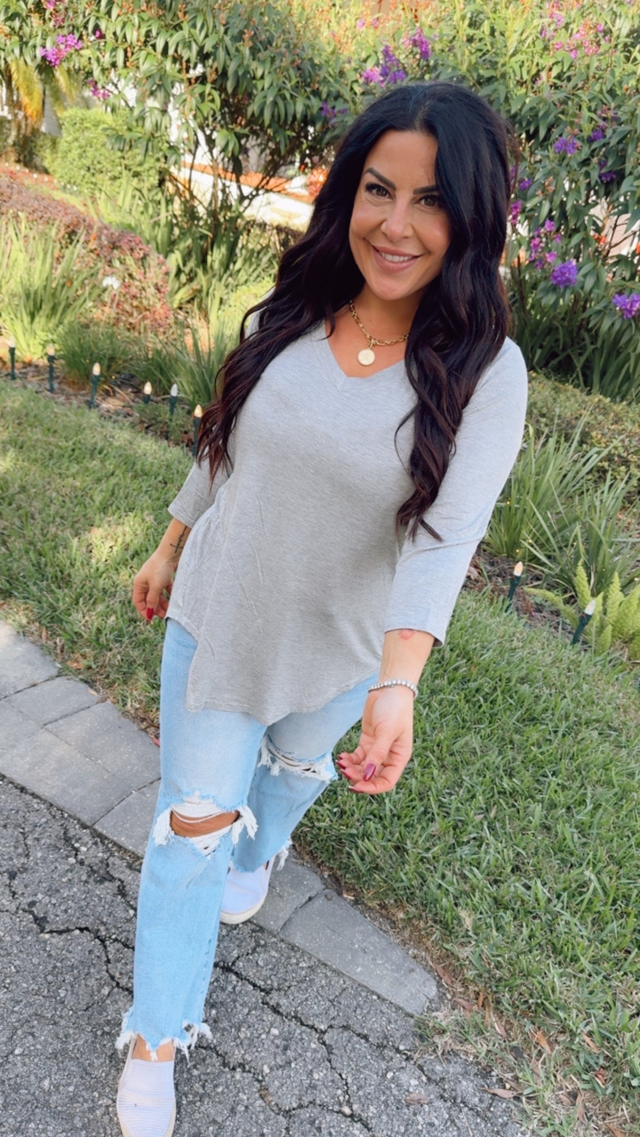 Gray Loose Fit Ultra Soft Everyday Top