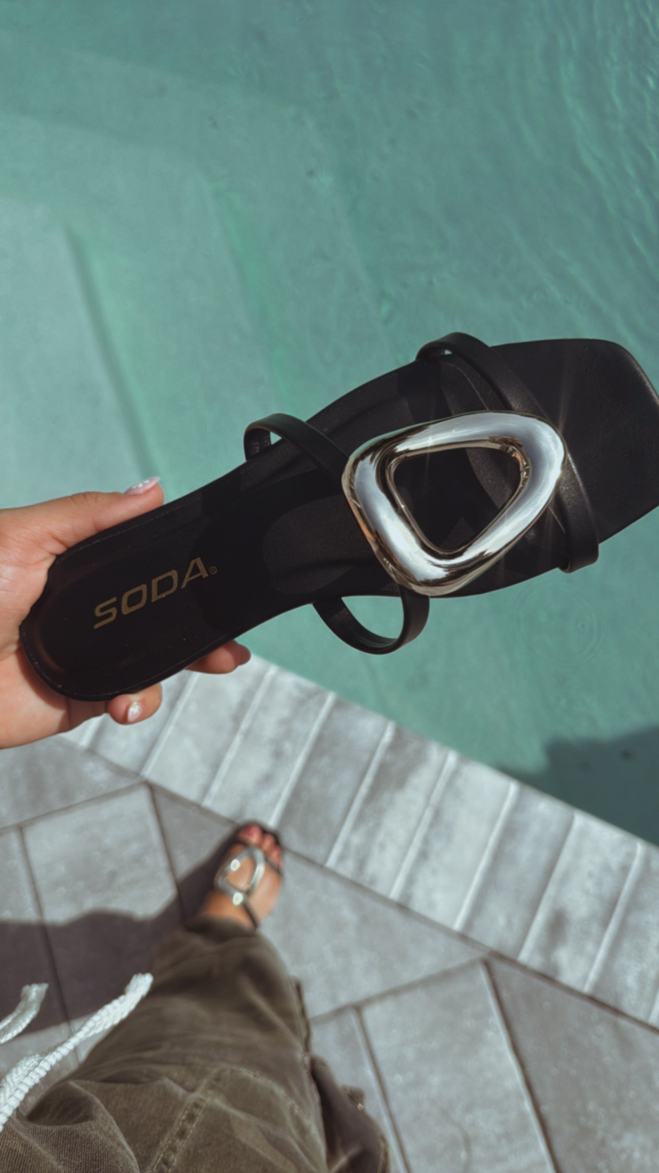 Chic Black and Gold Sandals Deal of the Day