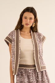 Leopard Summer Knit Vest