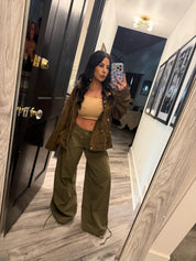Luxe Brown and Gold Button Jacket