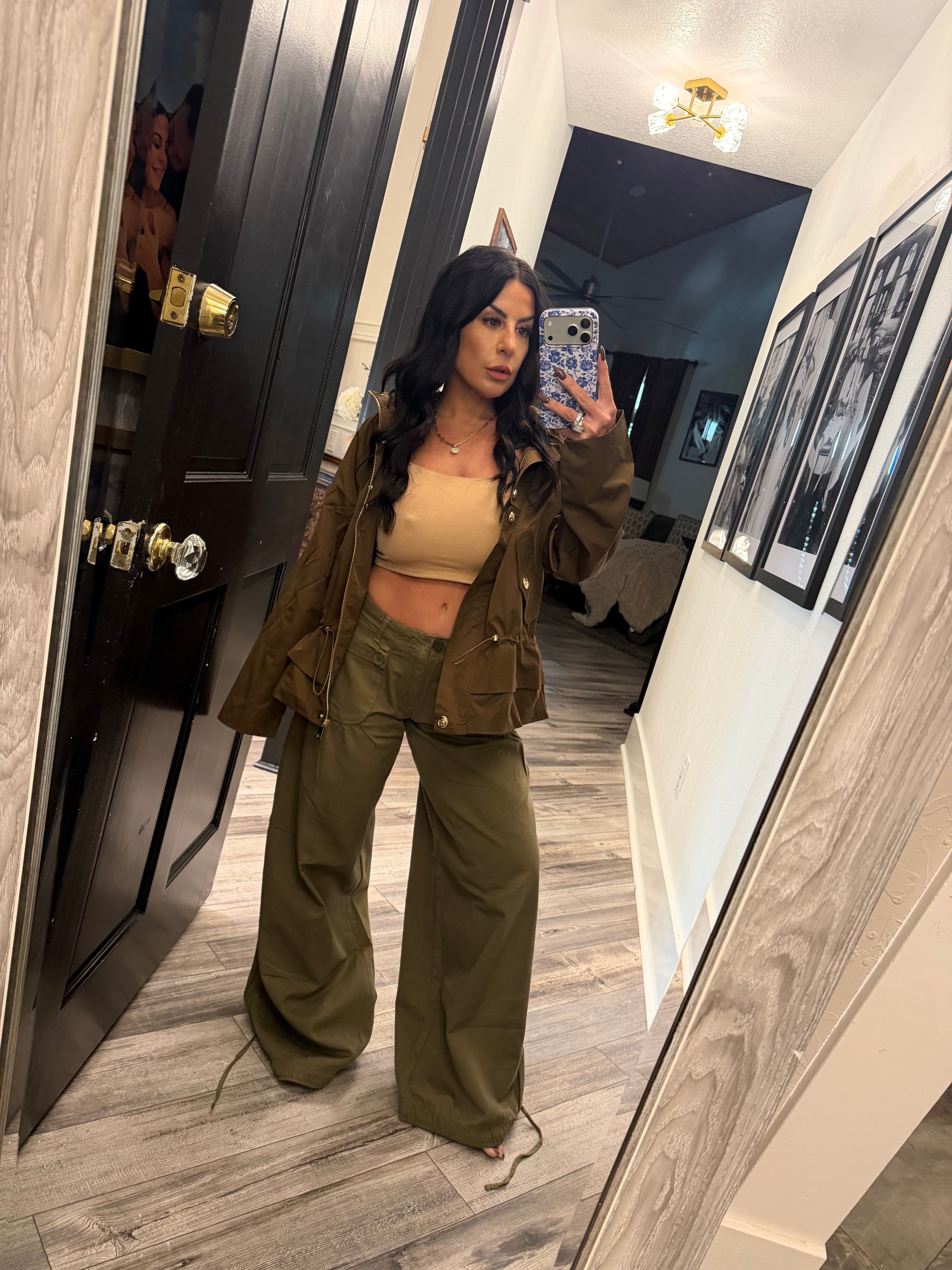 Luxe Brown and Gold Button Jacket