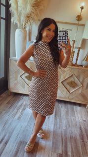 Teal and Gold Chic Pattern Dress