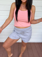 Heaven Soft Pink Cut Off Tank