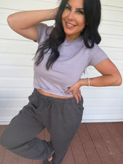 Lavender Heathered Ultra Soft Everyday Top