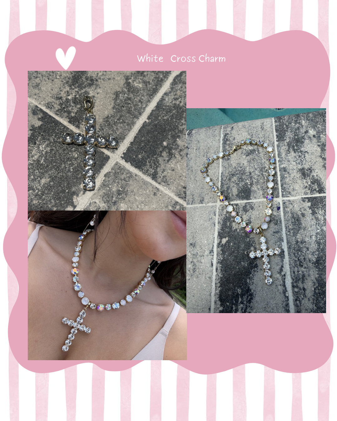 Diva Crystal Ultra Bling Cross Charm