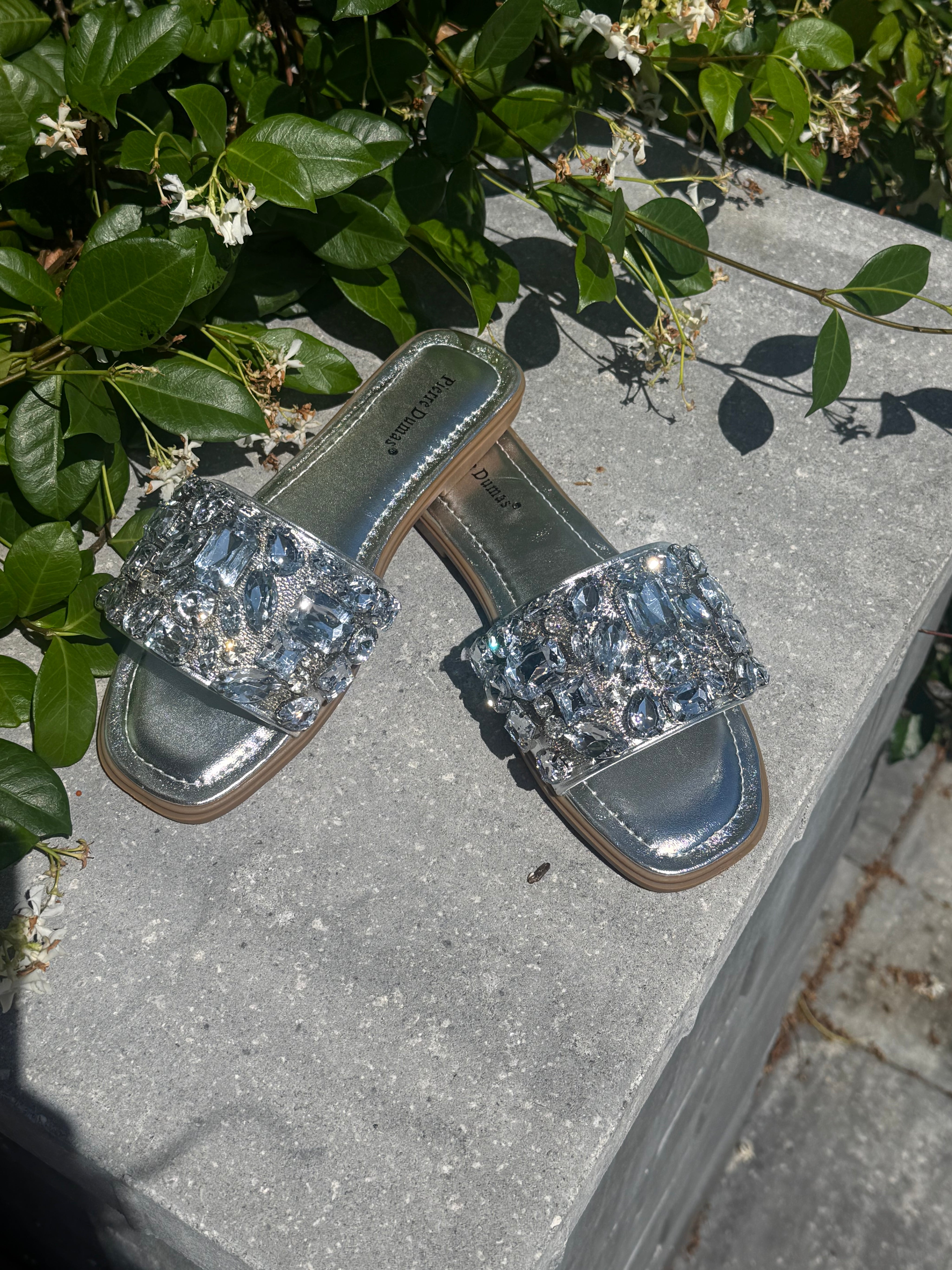 Diva Crystal Sparkle Silver Sandals
