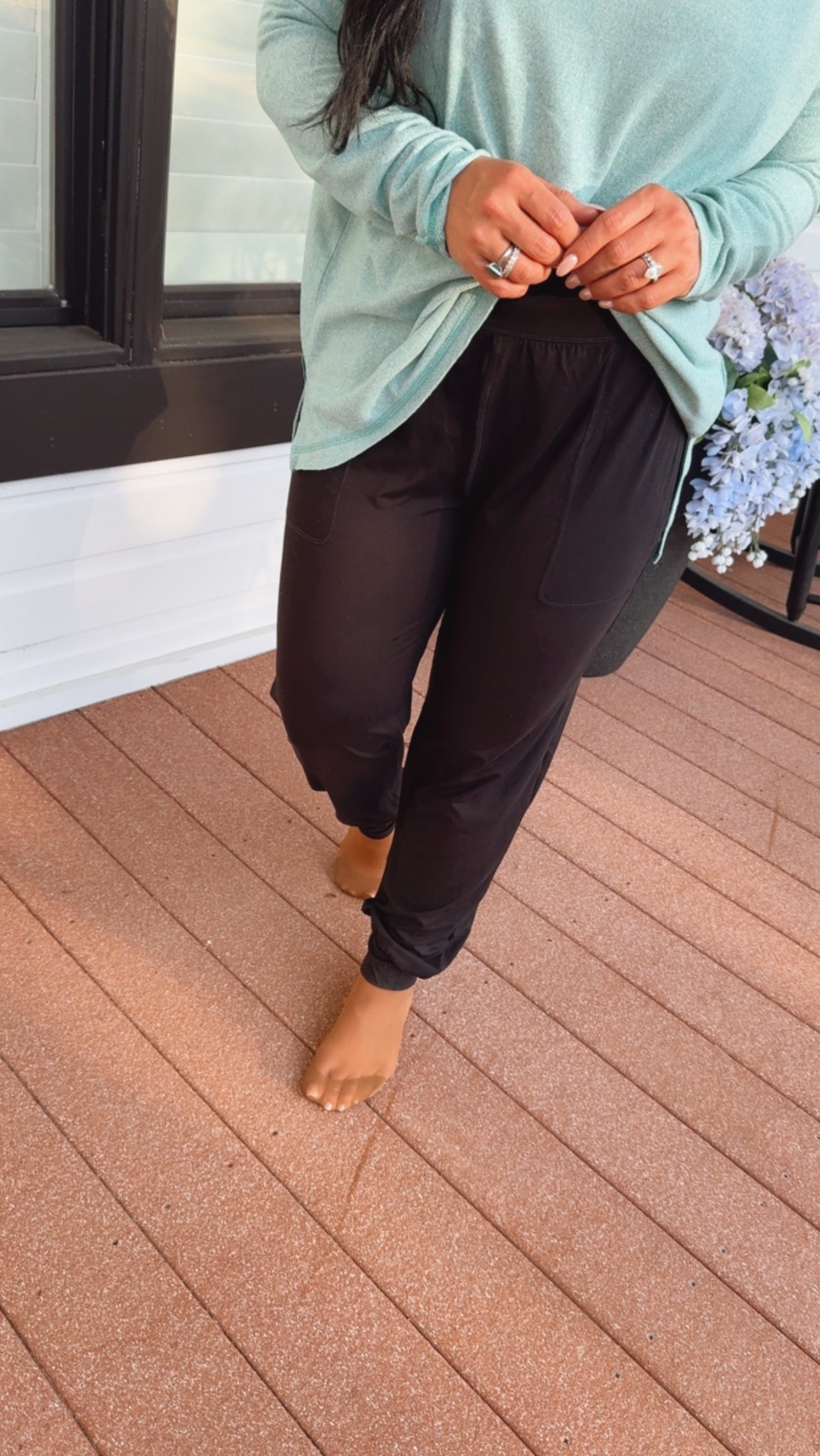Rae mode Ultra Soft Black Butter Soft Yoga Joggers