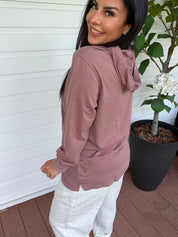 Mauve Lightweight Ultra Soft Long Sleeve Hoodie