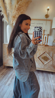 Stitch and CO Chic Blue  Hoode Denim Jacket