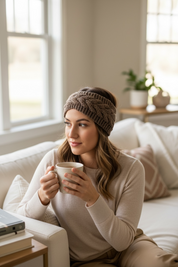 Cable Knitted Headband Warmer