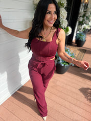 Merlot Straight Leg Luxe Joggers