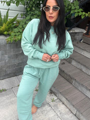 Dusty Teal Soft Joggers
