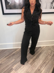 Diva Black Saprkle Vest and Pants Set