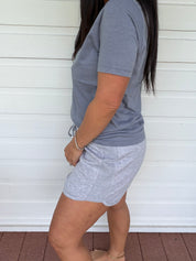 Ultra Soft Heather Grey Lounge Shorts