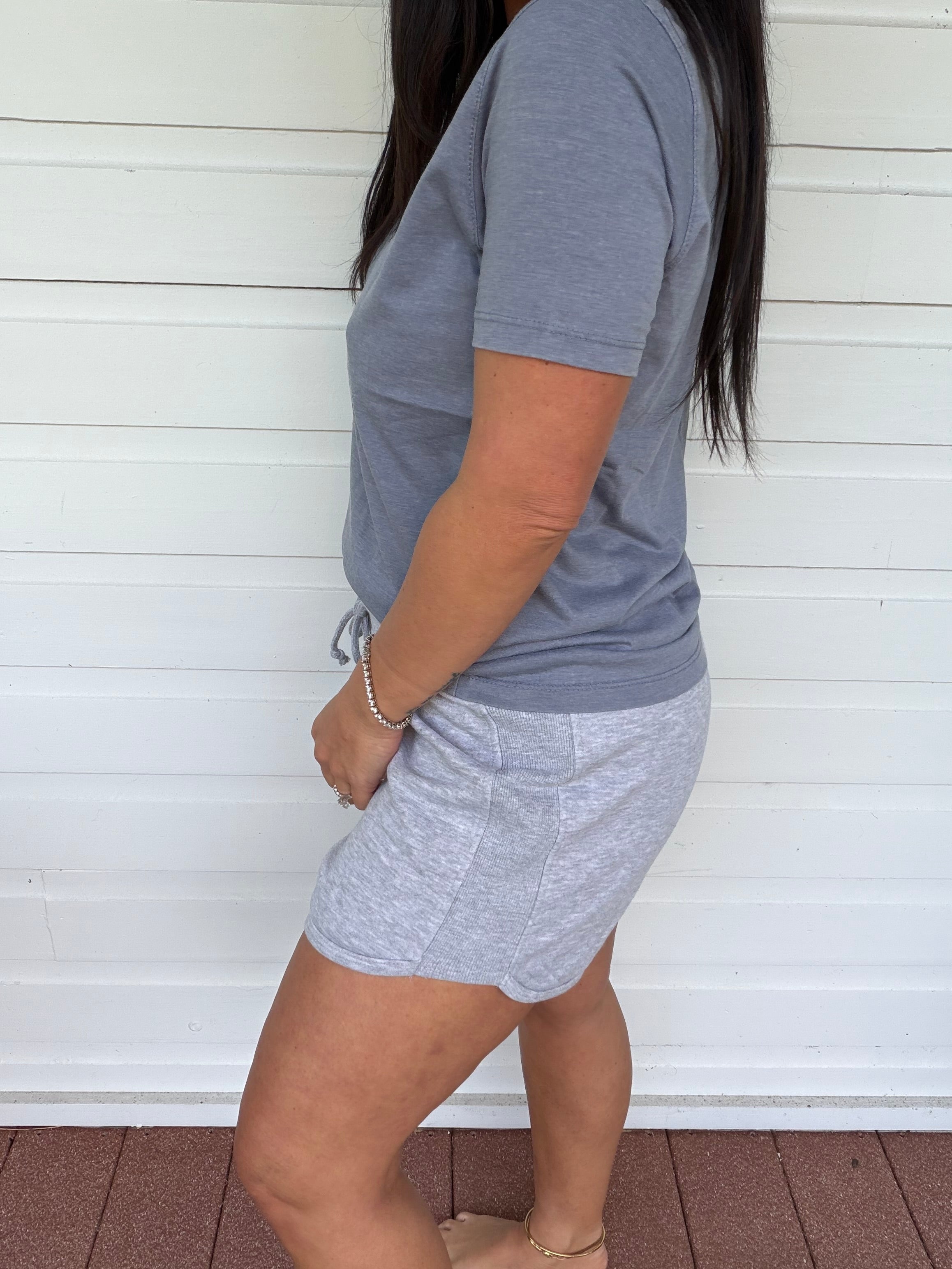 Ultra Soft Heather Grey Lounge Shorts