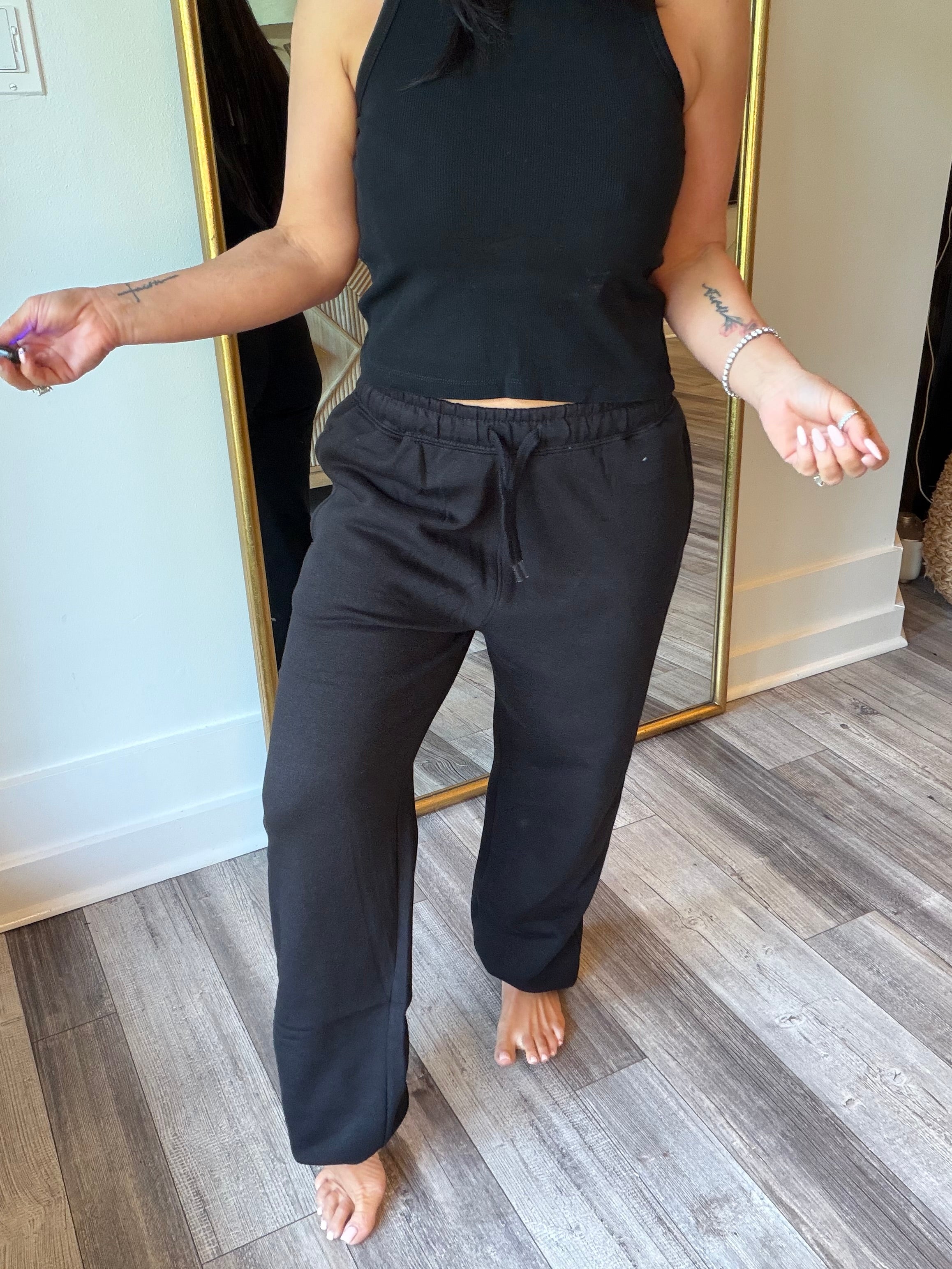 Black Ultra Soft Knit Joggers