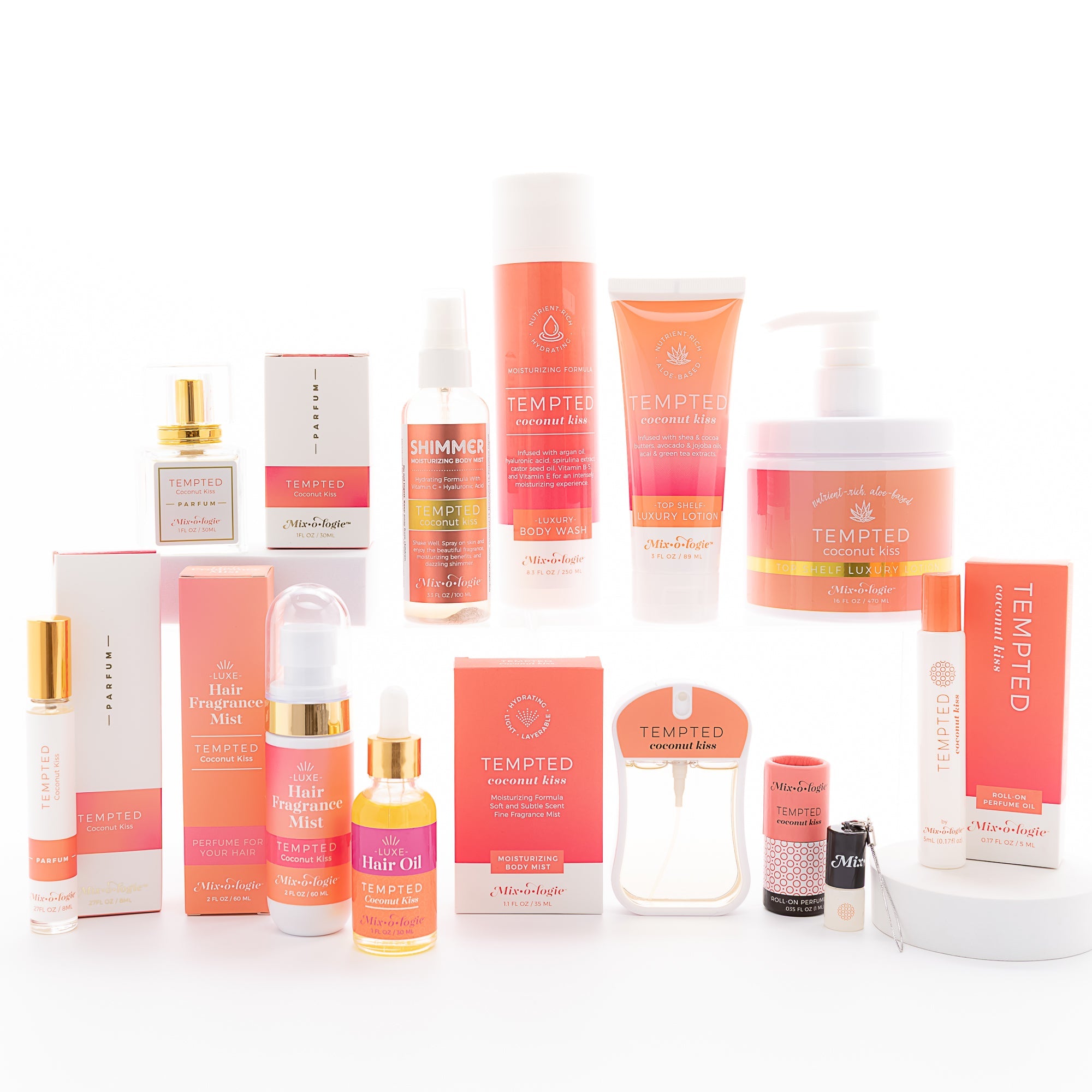 ALL-TEMPTED_COCONUT_KISS_collection_on_white_background_SNG_MBM_TSL_HAIR-MIST_HAIR-OIL_SHIMMER_BW_PFM-8ML_PFM-30ML_TUB_MRB.jpg