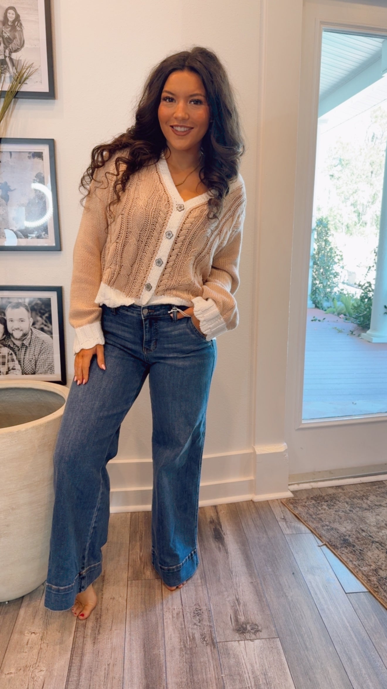 Petite Judy Blue Mid Rise Retro Wide Trouser