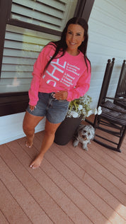 Neon Pink She is Lightweight Crewneck